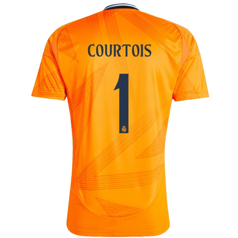 Danxen Kinder Thibaut Courtois #1 Orange Auswärtstrikot Trikot 2024/25 T-Shirt Schweiz