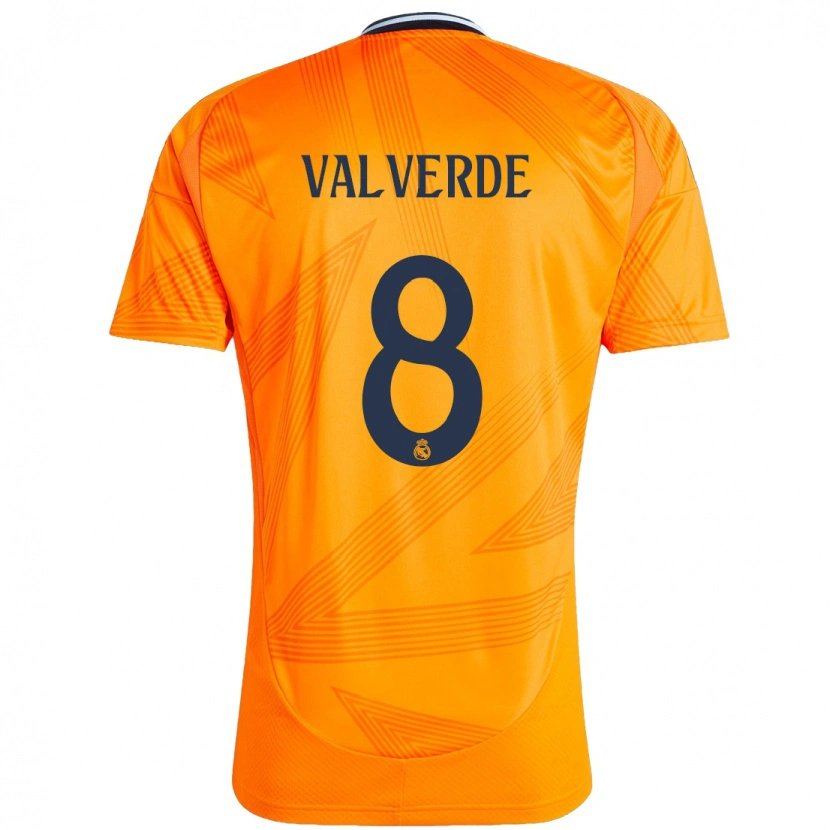 Danxen Kinder Federico Valverde #8 Orange Auswärtstrikot Trikot 2024/25 T-Shirt Schweiz