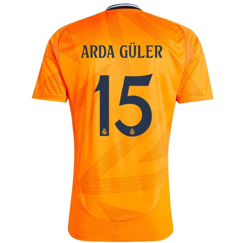 Danxen Kinder Arda Güler #15 Orange Auswärtstrikot Trikot 2024/25 T-Shirt Schweiz