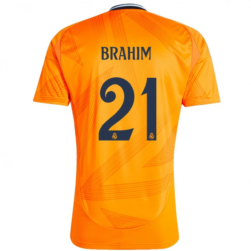 Danxen Kinder Brahim Díaz #21 Orange Auswärtstrikot Trikot 2024/25 T-Shirt Schweiz