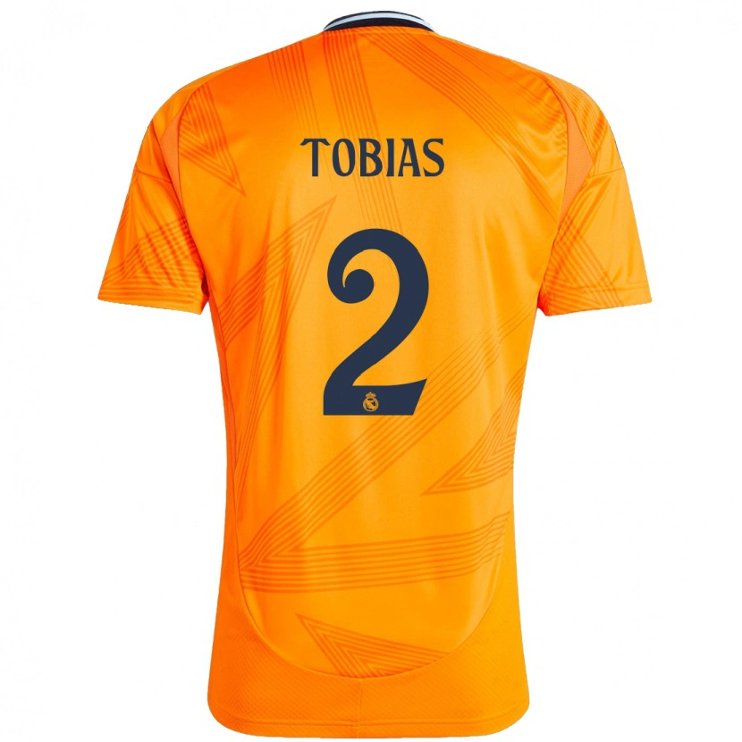 Danxen Kinder Vinícius Tobias #2 Orange Auswärtstrikot Trikot 2024/25 T-Shirt Schweiz