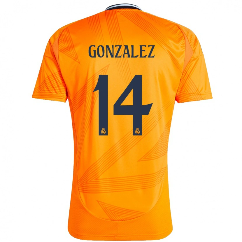 Danxen Kinder David González #14 Orange Auswärtstrikot Trikot 2024/25 T-Shirt Schweiz