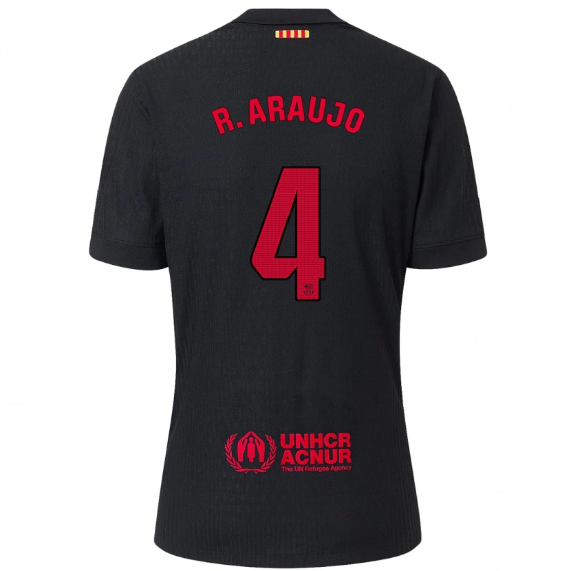 Danxen Kinder Ronald Araujo #4 Schwarz Rot Auswärtstrikot Trikot 2024/25 T-Shirt Schweiz