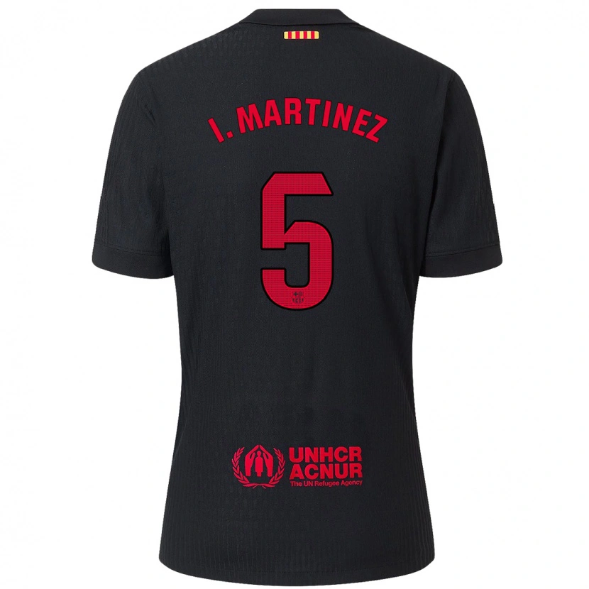 Danxen Kinder Iñigo Martínez #5 Schwarz Rot Auswärtstrikot Trikot 2024/25 T-Shirt Schweiz