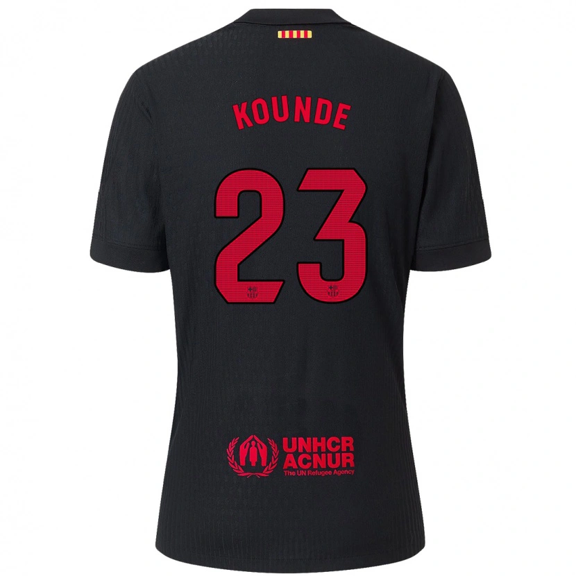 Danxen Kinder Jules Koundé #23 Schwarz Rot Auswärtstrikot Trikot 2024/25 T-Shirt Schweiz