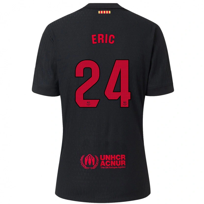 Danxen Kinder Eric García #24 Schwarz Rot Auswärtstrikot Trikot 2024/25 T-Shirt Schweiz