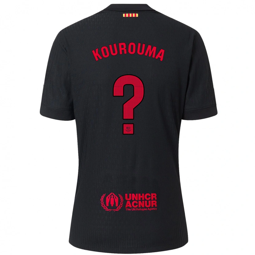 Danxen Kinder Baba Kourouma #0 Schwarz Rot Auswärtstrikot Trikot 2024/25 T-Shirt Schweiz