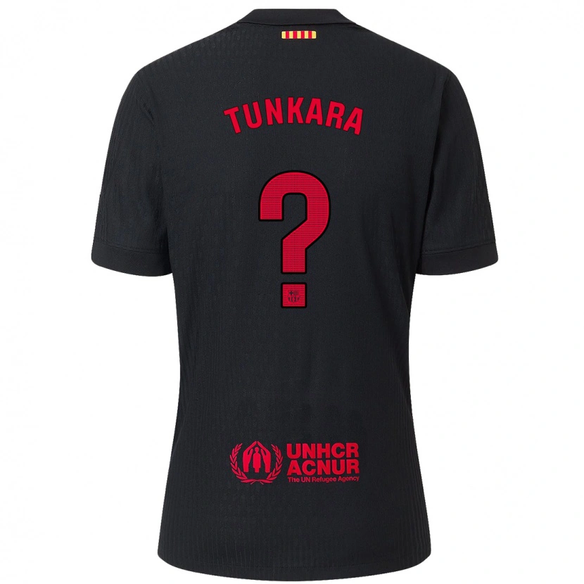 Danxen Kinder Ebrima Tunkara #0 Schwarz Rot Auswärtstrikot Trikot 2024/25 T-Shirt Schweiz