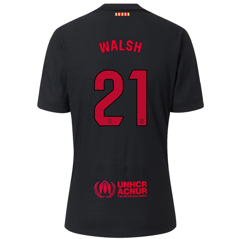 Danxen Kinder Keira Walsh #21 Schwarz Rot Auswärtstrikot Trikot 2024/25 T-Shirt Schweiz