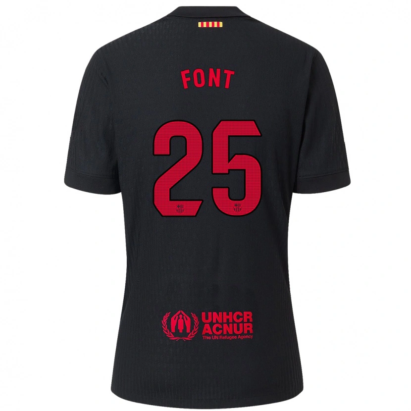 Danxen Kinder Gemma Font #25 Schwarz Rot Auswärtstrikot Trikot 2024/25 T-Shirt Schweiz