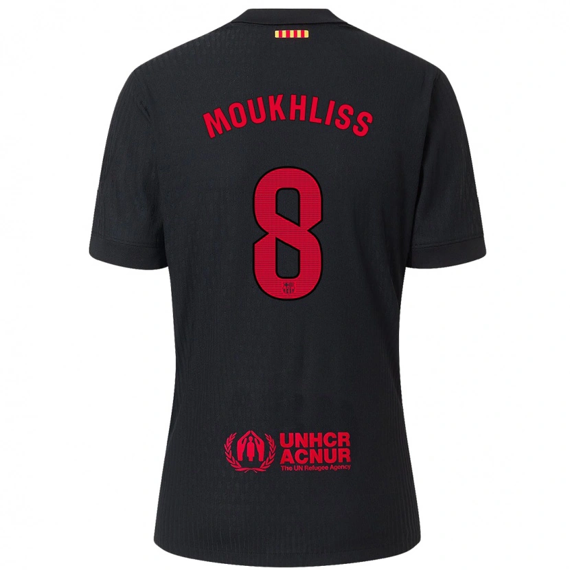 Danxen Kinder Moha Moukhliss #8 Schwarz Rot Auswärtstrikot Trikot 2024/25 T-Shirt Schweiz