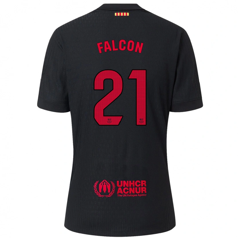 Danxen Kinder Andrea Falcon #21 Schwarz Rot Auswärtstrikot Trikot 2024/25 T-Shirt Schweiz