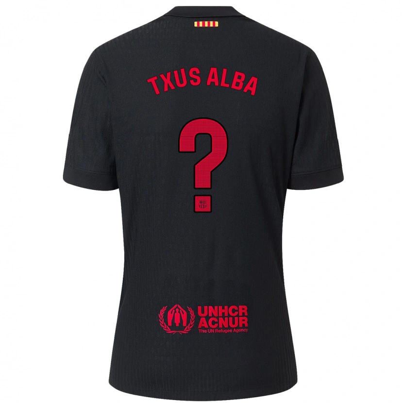 Danxen Kinder Txus Alba #0 Schwarz Rot Auswärtstrikot Trikot 2024/25 T-Shirt Schweiz