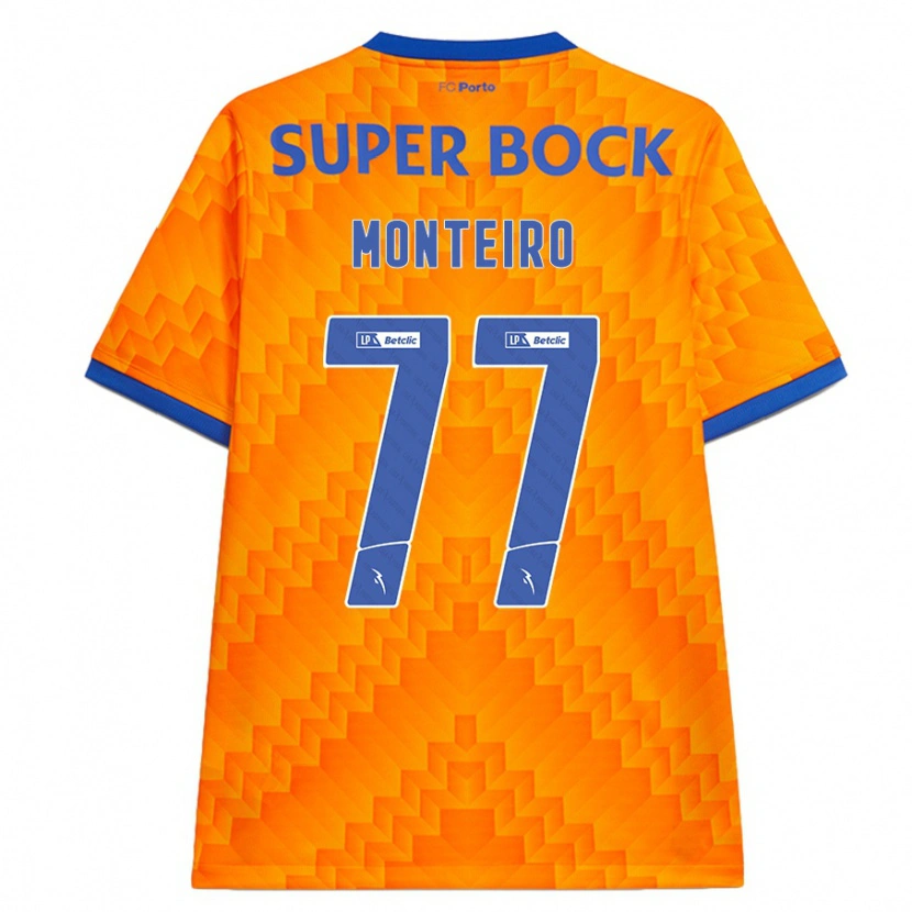 Danxen Kinder Rui Monteiro #77 Orange Auswärtstrikot Trikot 2024/25 T-Shirt Schweiz