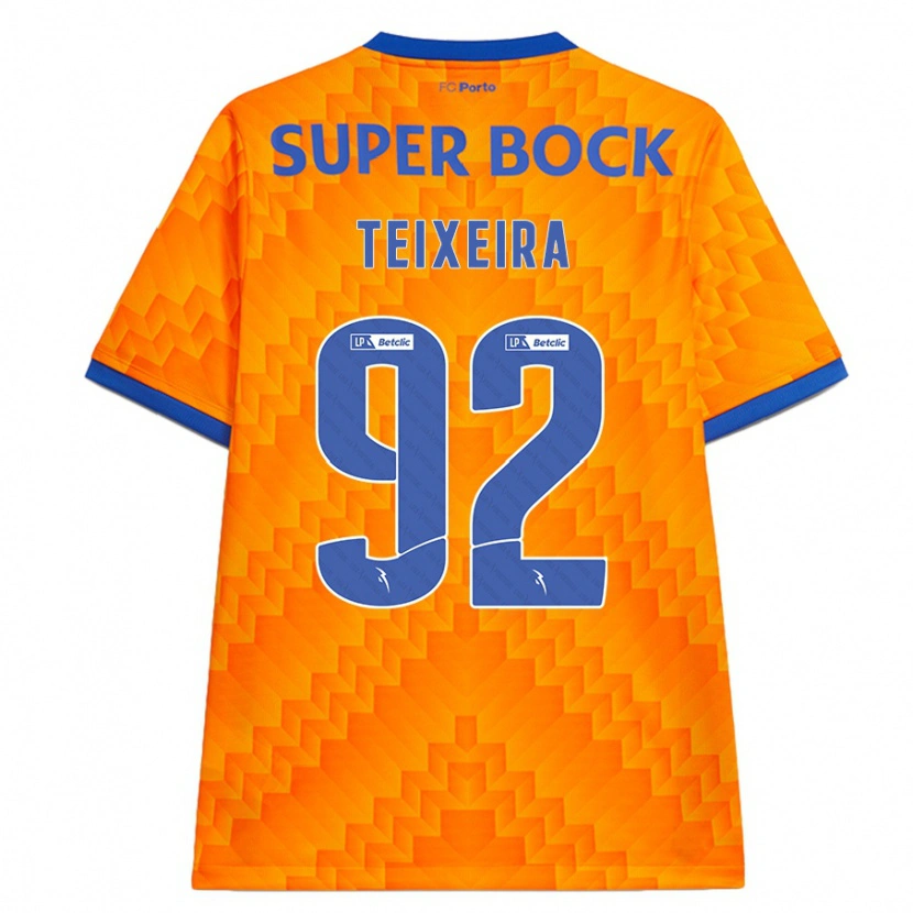 Danxen Kinder João Teixeira #92 Orange Auswärtstrikot Trikot 2024/25 T-Shirt Schweiz