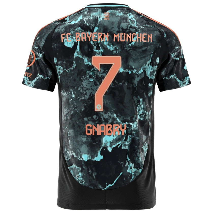 Danxen Kinder Serge Gnabry #7 Schwarz Auswärtstrikot Trikot 2024/25 T-Shirt Schweiz