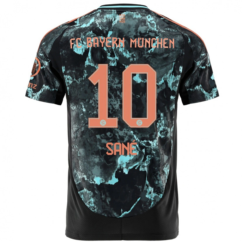 Danxen Kinder Leroy Sané #10 Schwarz Auswärtstrikot Trikot 2024/25 T-Shirt Schweiz