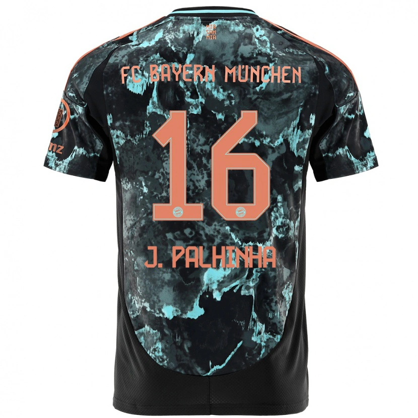 Danxen Kinder João Palhinha #16 Schwarz Auswärtstrikot Trikot 2024/25 T-Shirt Schweiz