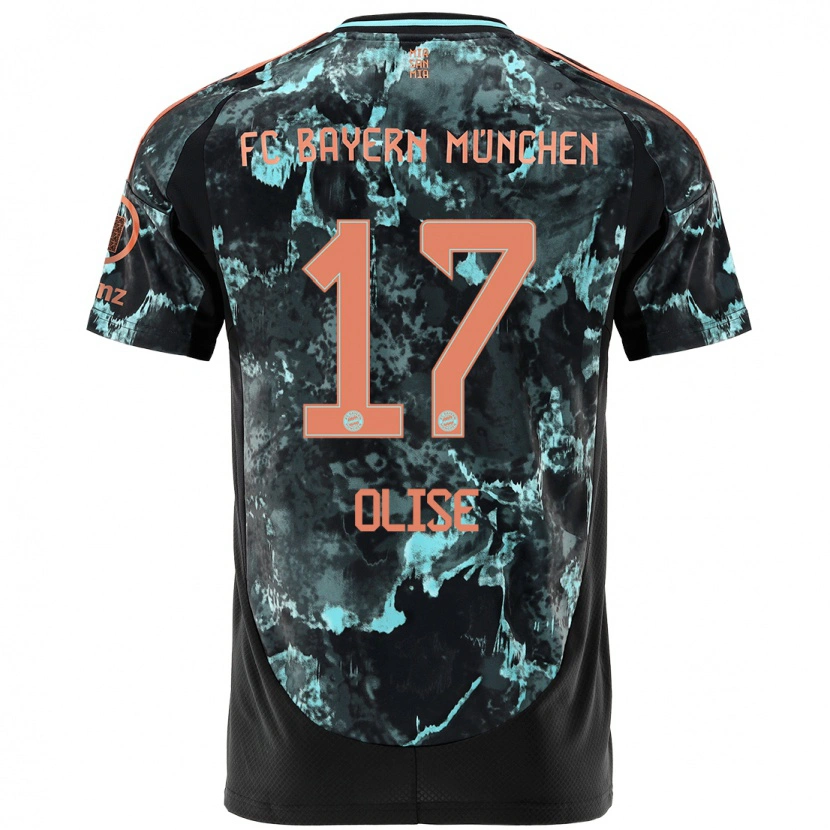 Danxen Kinder Michael Olise #17 Schwarz Auswärtstrikot Trikot 2024/25 T-Shirt Schweiz