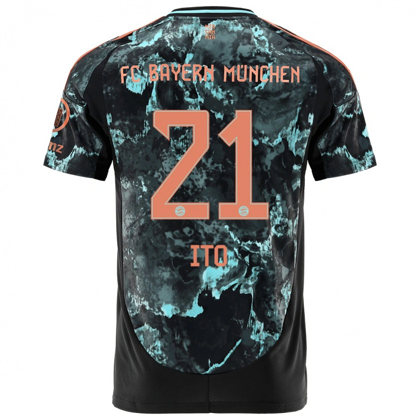 Danxen Kinder Hiroki Ito #21 Schwarz Auswärtstrikot Trikot 2024/25 T-Shirt Schweiz