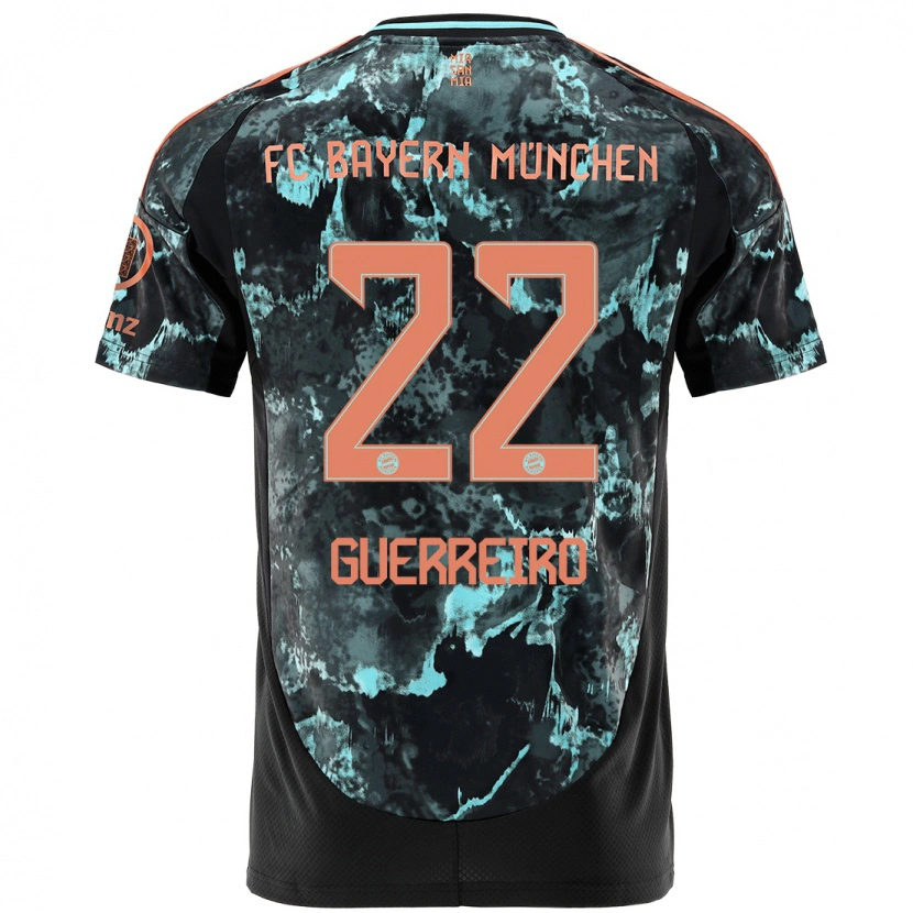 Danxen Kinder Raphaël Guerreiro #22 Schwarz Auswärtstrikot Trikot 2024/25 T-Shirt Schweiz