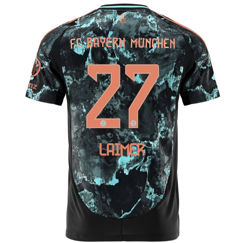 Danxen Kinder Konrad Laimer #27 Schwarz Auswärtstrikot Trikot 2024/25 T-Shirt Schweiz