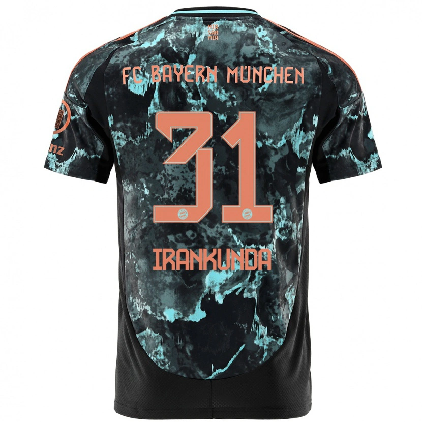 Danxen Kinder Nestory Irankunda #31 Schwarz Auswärtstrikot Trikot 2024/25 T-Shirt Schweiz