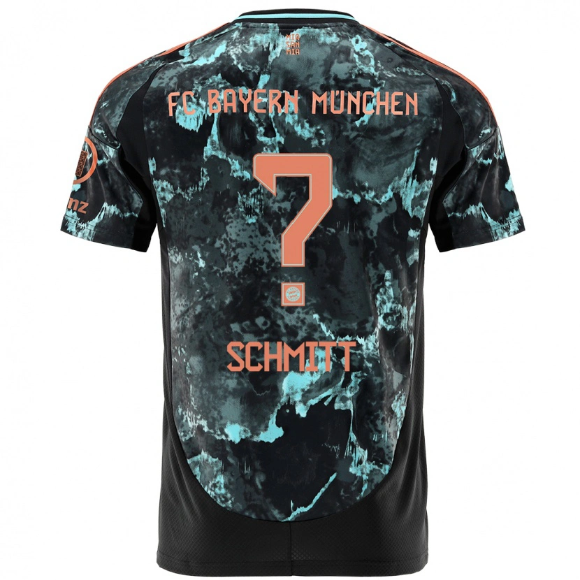 Danxen Kinder Max Schmitt #0 Schwarz Auswärtstrikot Trikot 2024/25 T-Shirt Schweiz