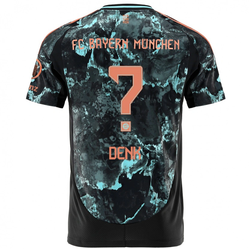 Danxen Kinder Luca Denk #0 Schwarz Auswärtstrikot Trikot 2024/25 T-Shirt Schweiz