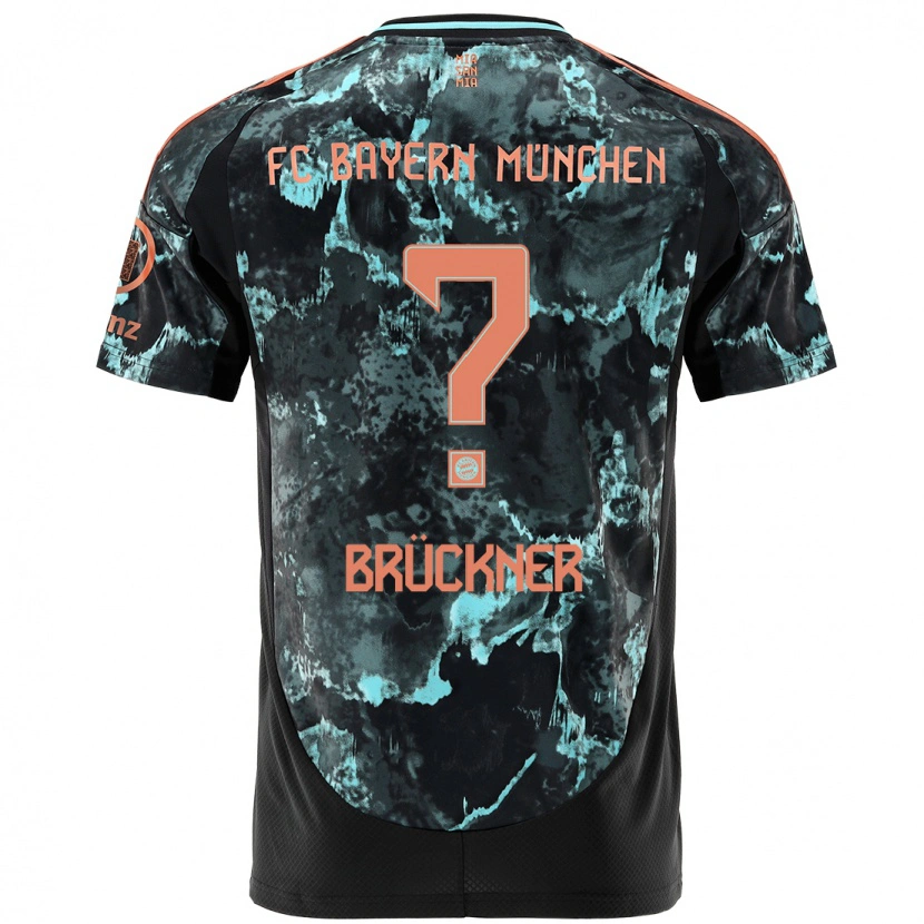 Danxen Kinder Angelo Brückner #0 Schwarz Auswärtstrikot Trikot 2024/25 T-Shirt Schweiz