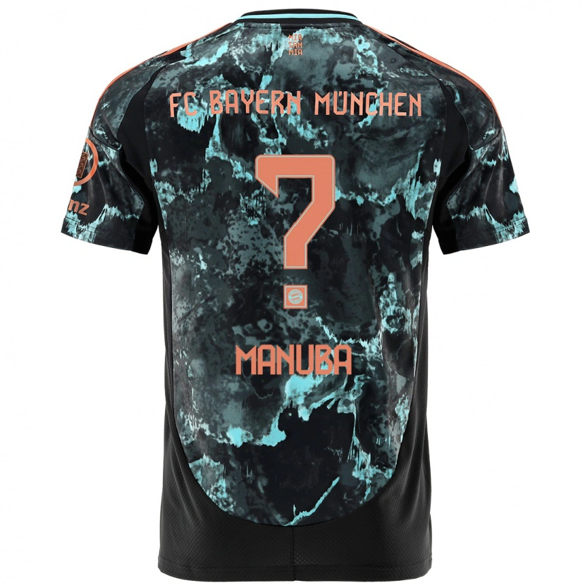 Danxen Kinder Vincent Manuba #0 Schwarz Auswärtstrikot Trikot 2024/25 T-Shirt Schweiz