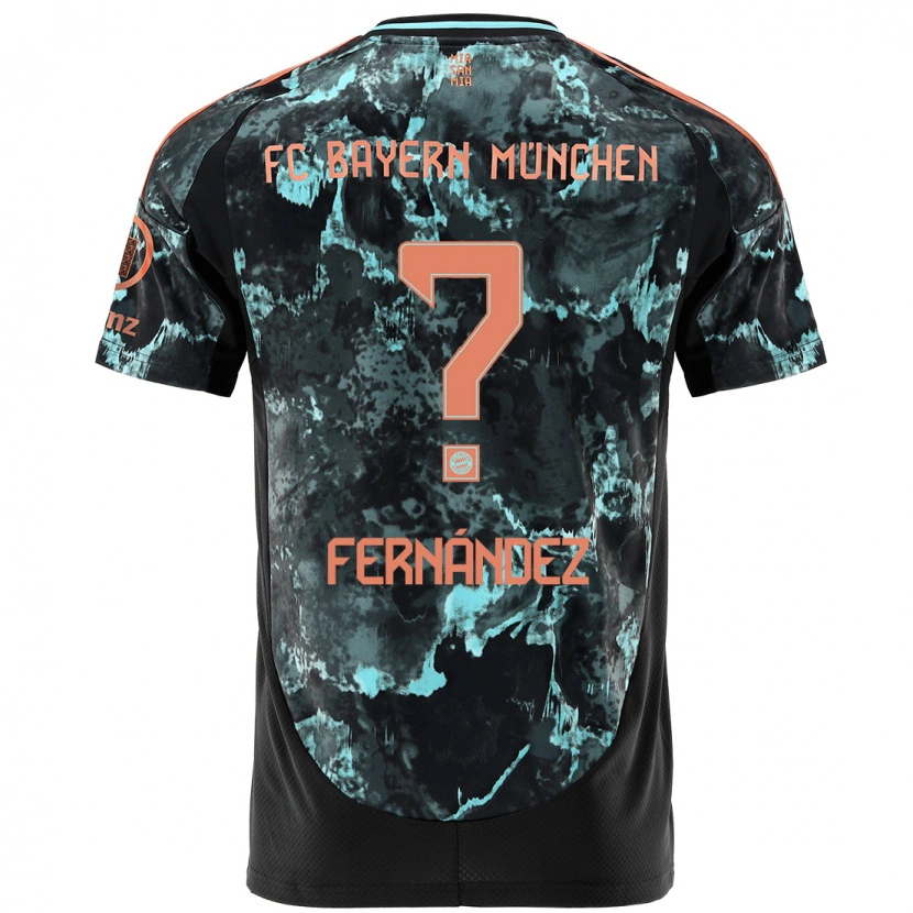 Danxen Kinder Javier Fernández #0 Schwarz Auswärtstrikot Trikot 2024/25 T-Shirt Schweiz