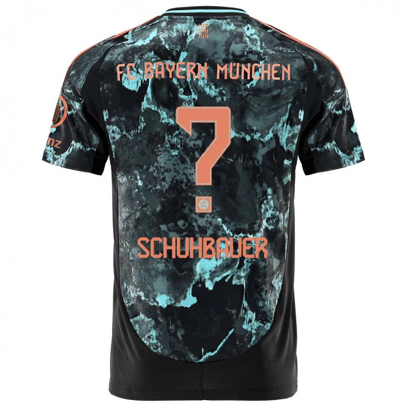 Danxen Kinder Maximilian Schuhbauer #0 Schwarz Auswärtstrikot Trikot 2024/25 T-Shirt Schweiz