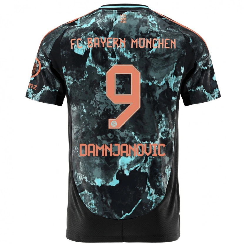 Danxen Kinder Jovana Damnjanović #9 Schwarz Auswärtstrikot Trikot 2024/25 T-Shirt Schweiz