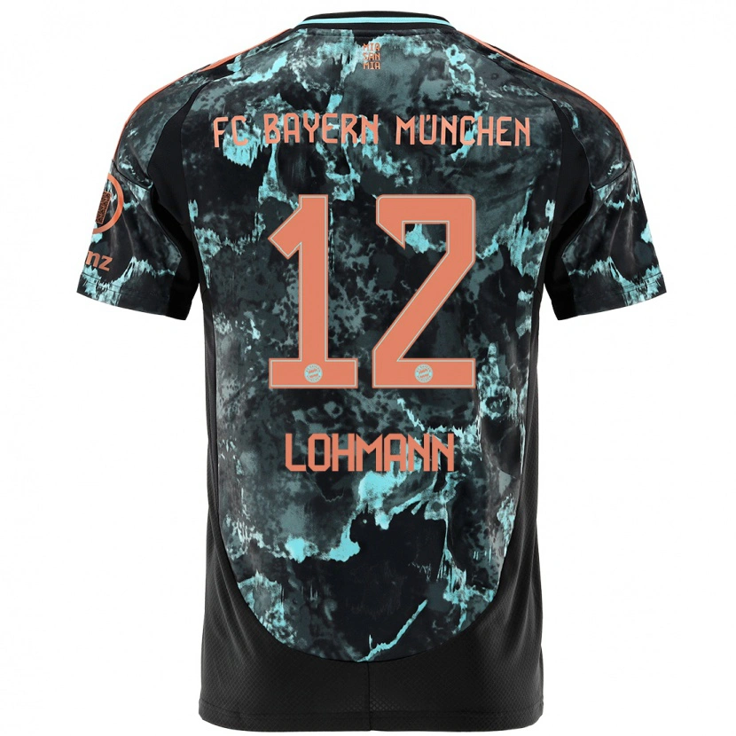 Danxen Kinder Sydney Lohmann #12 Schwarz Auswärtstrikot Trikot 2024/25 T-Shirt Schweiz