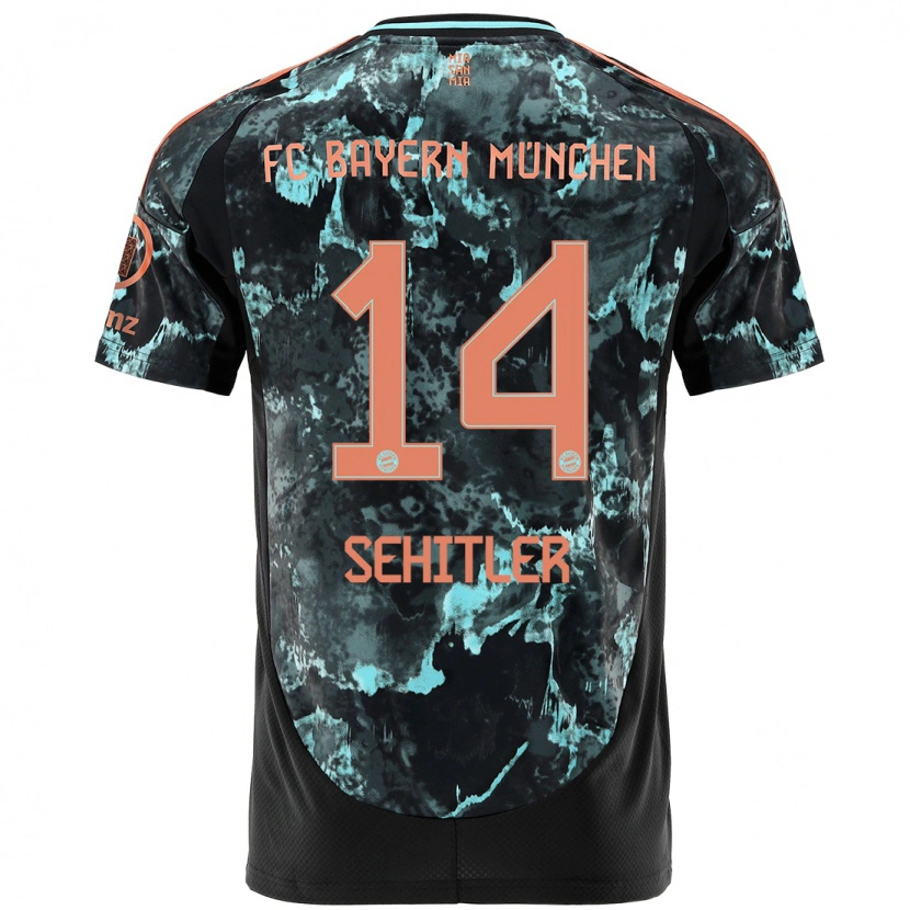 Danxen Kinder Alara Şehitler #14 Schwarz Auswärtstrikot Trikot 2024/25 T-Shirt Schweiz