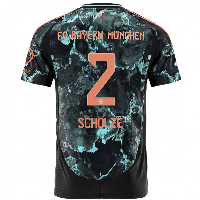 Danxen Kinder Max Scholze #2 Schwarz Auswärtstrikot Trikot 2024/25 T-Shirt Schweiz