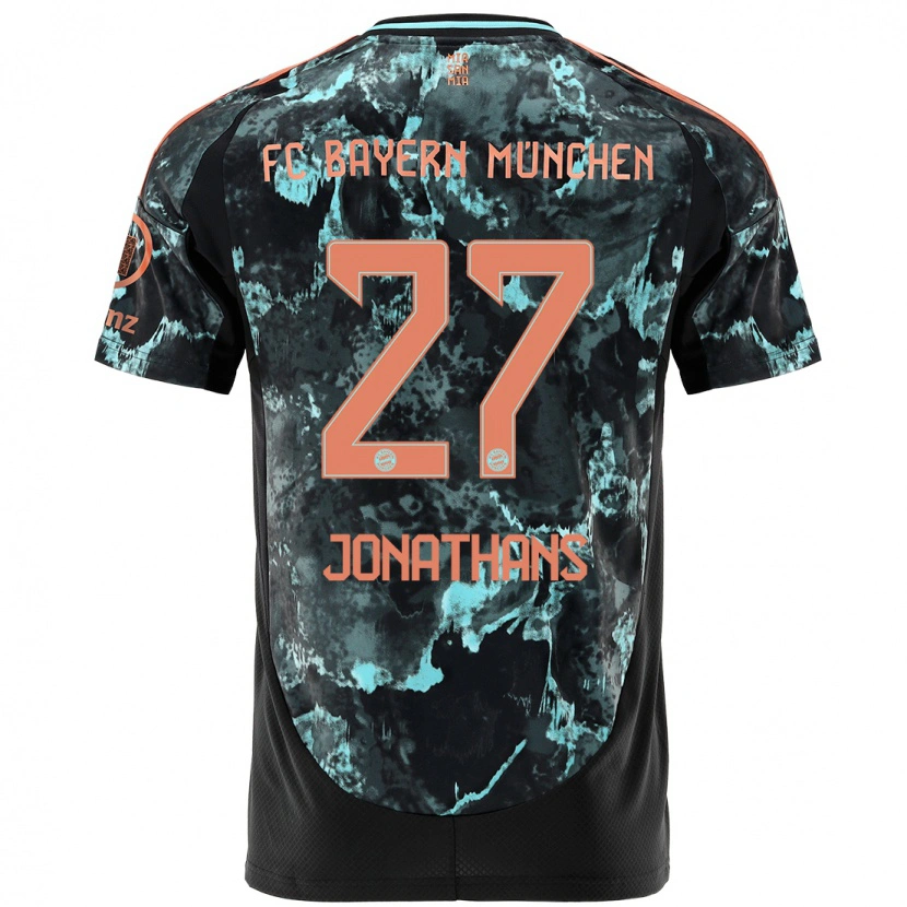 Danxen Kinder David Jonathans #27 Schwarz Auswärtstrikot Trikot 2024/25 T-Shirt Schweiz