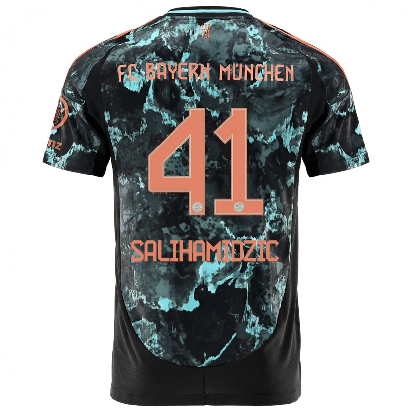 Danxen Kinder Nick Salihamidzic #41 Schwarz Auswärtstrikot Trikot 2024/25 T-Shirt Schweiz