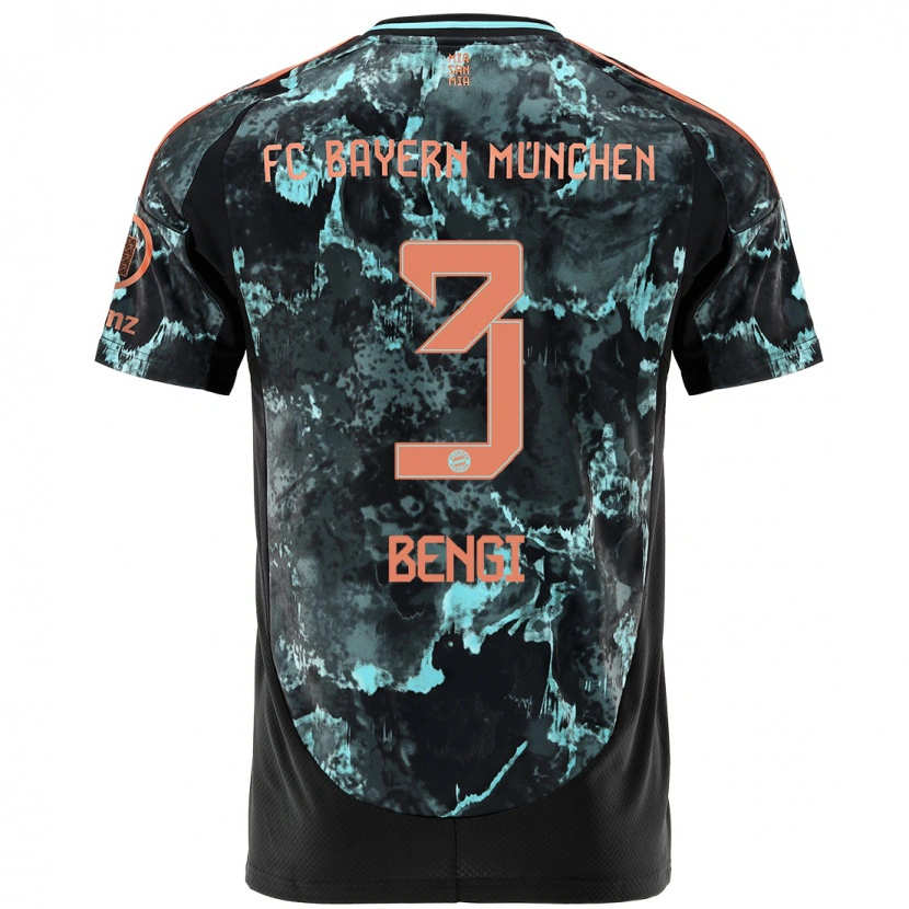 Danxen Kinder Kaan Bengi #3 Schwarz Auswärtstrikot Trikot 2024/25 T-Shirt Schweiz