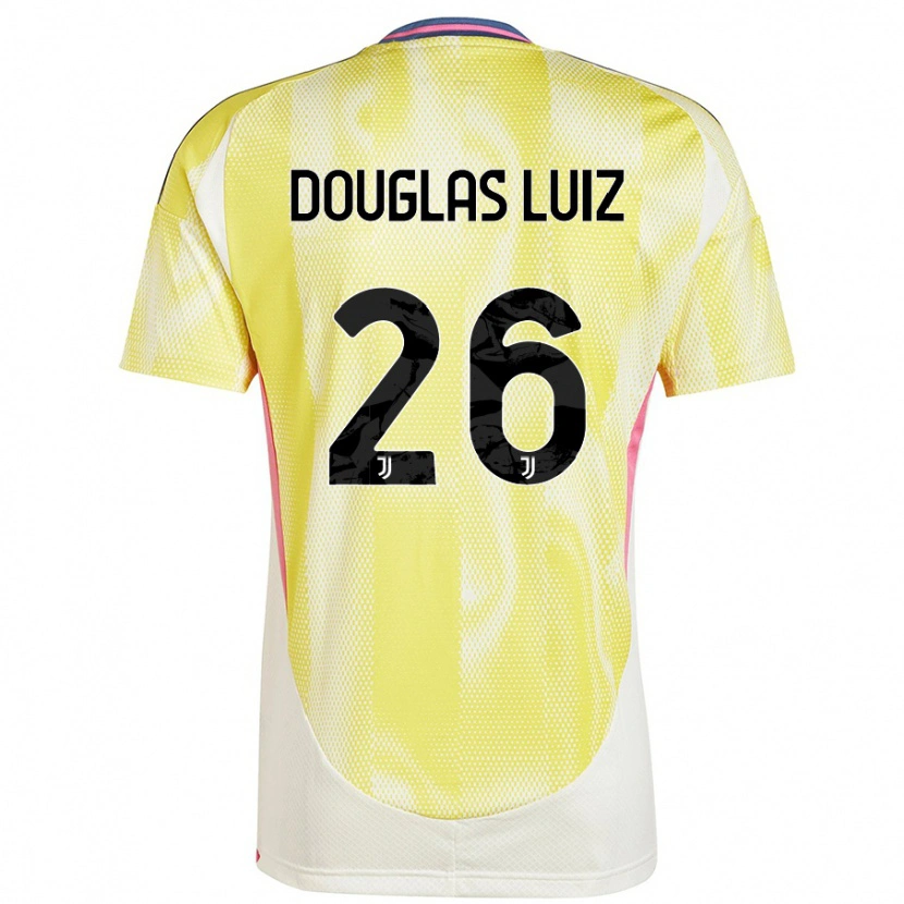 Danxen Kinder Douglas Luiz #26 Solargelb Auswärtstrikot Trikot 2024/25 T-Shirt Schweiz