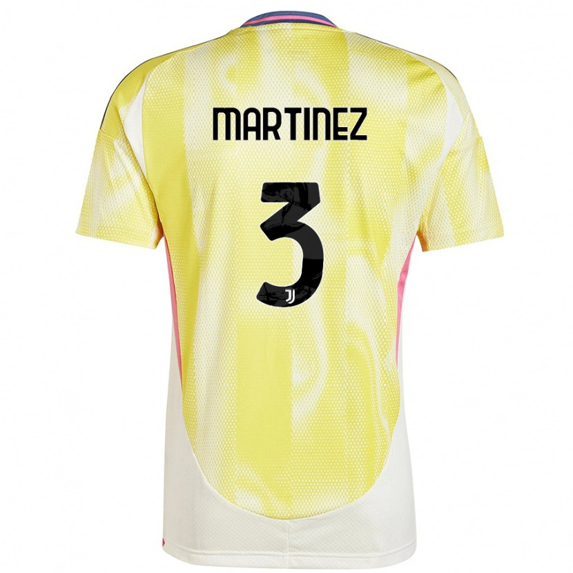 Danxen Kinder Bruno Martinez #3 Solargelb Auswärtstrikot Trikot 2024/25 T-Shirt Schweiz