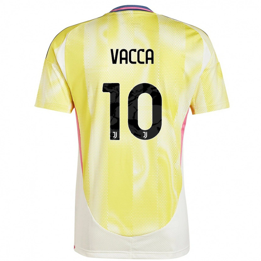 Danxen Kinder Alessio Vacca #10 Solargelb Auswärtstrikot Trikot 2024/25 T-Shirt Schweiz