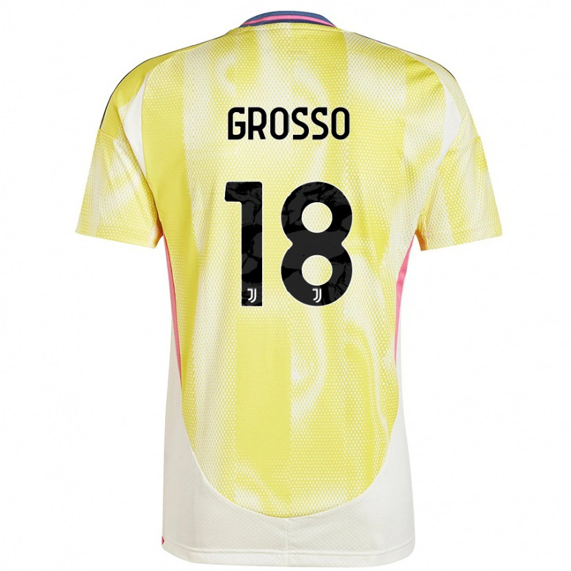 Danxen Kinder Filippo Grosso #18 Solargelb Auswärtstrikot Trikot 2024/25 T-Shirt Schweiz