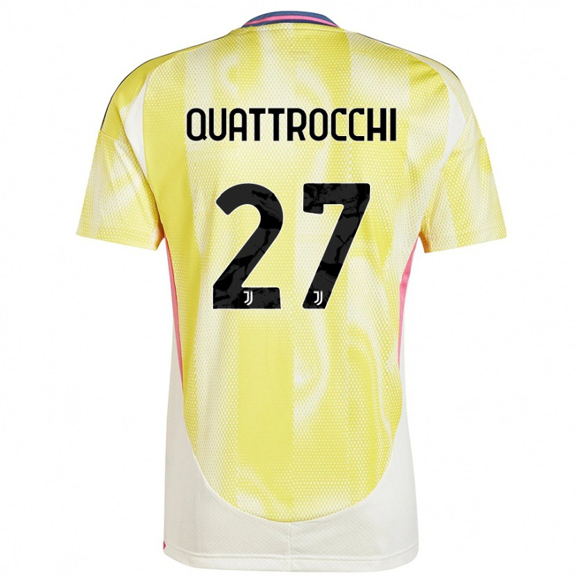 Danxen Kinder Juan Ignacio Quattrocchi #27 Solargelb Auswärtstrikot Trikot 2024/25 T-Shirt Schweiz