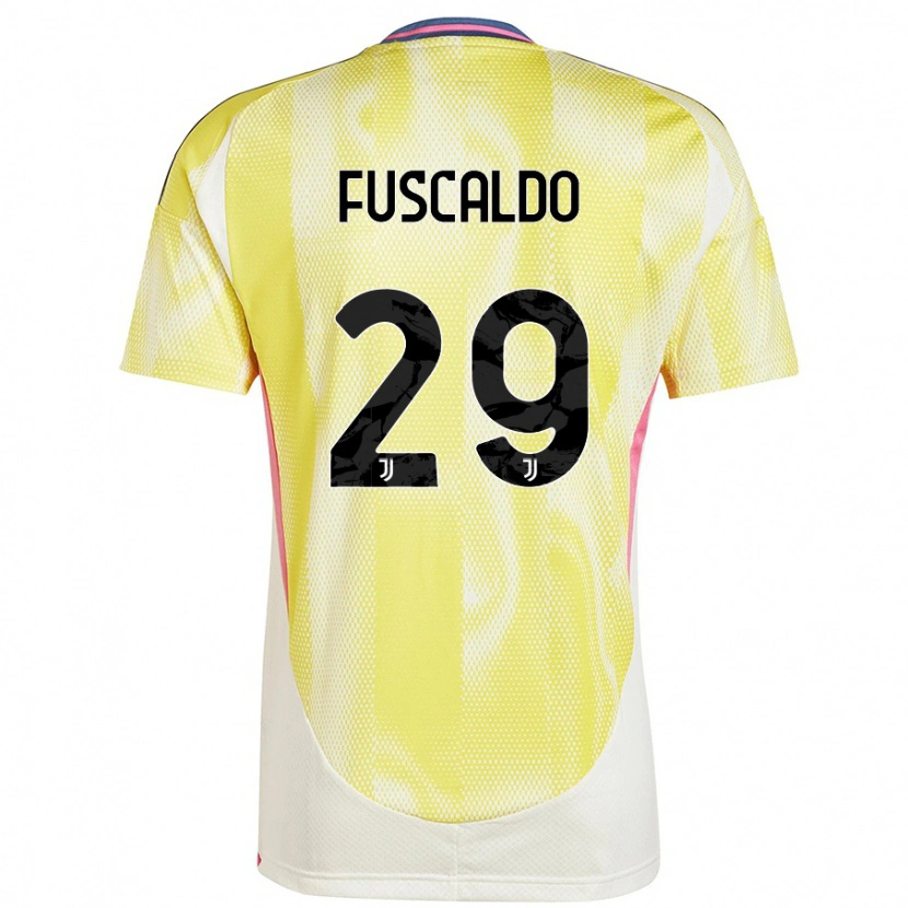 Danxen Kinder Matteo Fuscaldo #29 Solargelb Auswärtstrikot Trikot 2024/25 T-Shirt Schweiz