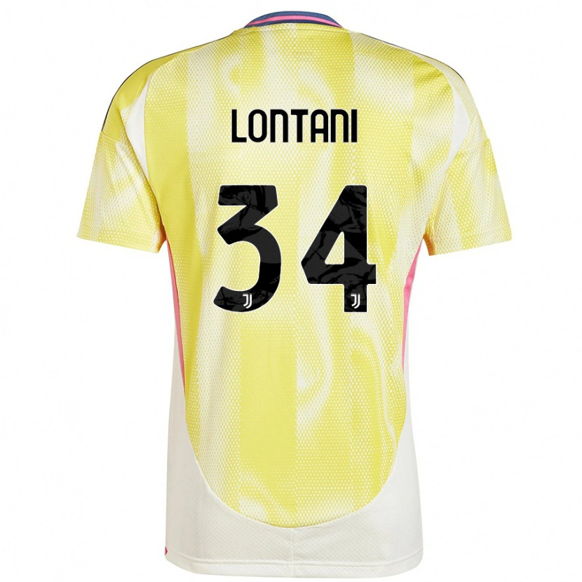 Danxen Kinder Matteo Lontani #34 Solargelb Auswärtstrikot Trikot 2024/25 T-Shirt Schweiz