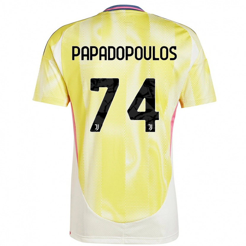 Danxen Kinder Christos Papadopoulos #74 Solargelb Auswärtstrikot Trikot 2024/25 T-Shirt Schweiz