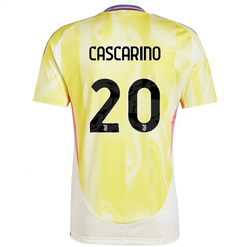 Danxen Kinder Estelle Cascarino #20 Solargelb Auswärtstrikot Trikot 2024/25 T-Shirt Schweiz