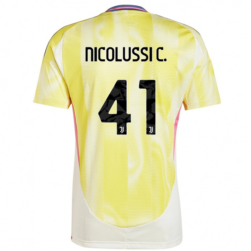 Danxen Kinder Hans Nicolussi Caviglia #41 Solargelb Auswärtstrikot Trikot 2024/25 T-Shirt Schweiz